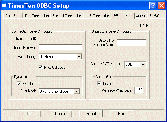 Cache conect attributes