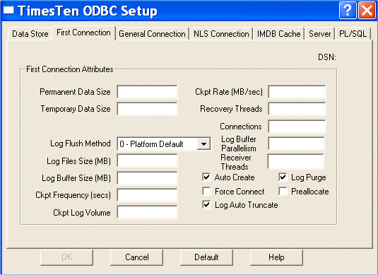 First connection attributes