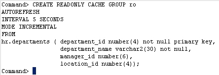 Create read only cache group