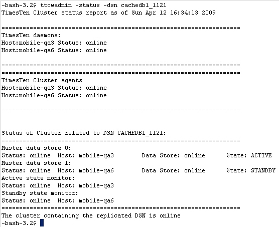 ttCWAdmin -status [cache]