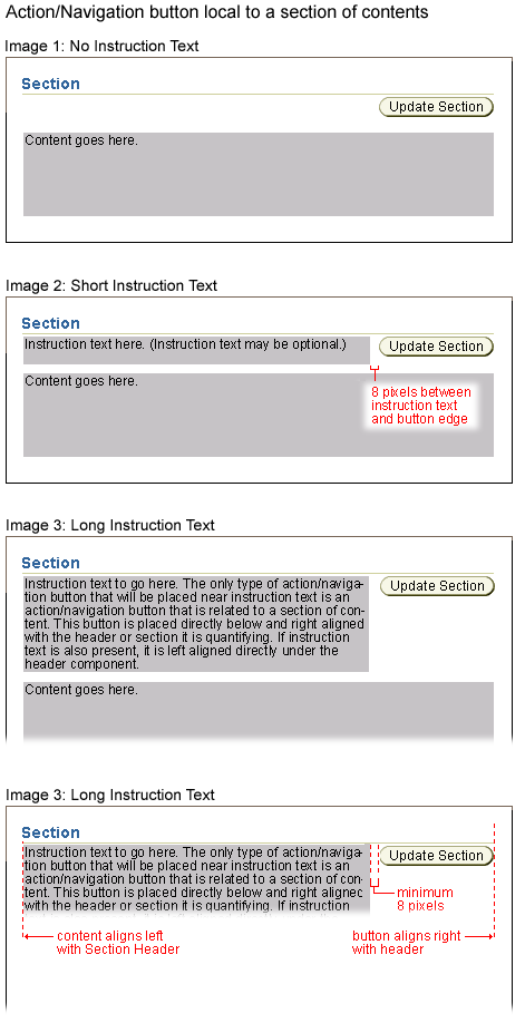 Examples: Button Related A Content Section