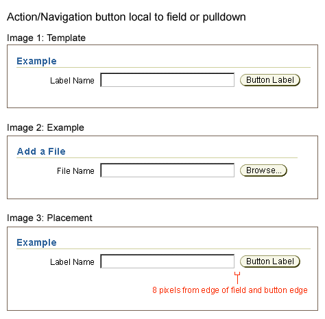 Examples of Buttons Related To Fields