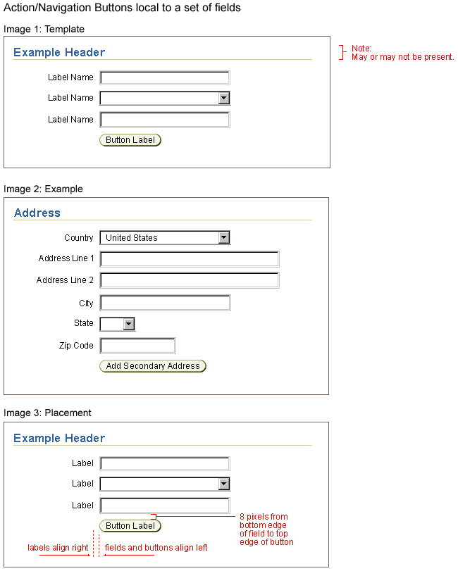Examples of Field Group Buttons