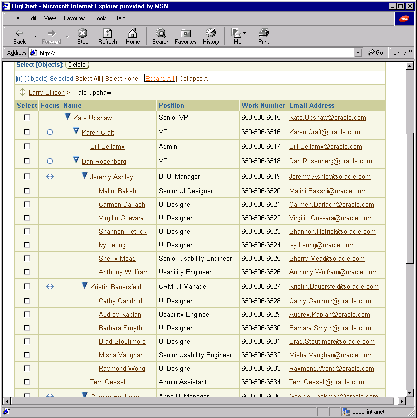 HGrid - Expand All Used; All Nodes Open (from selected root); Long page