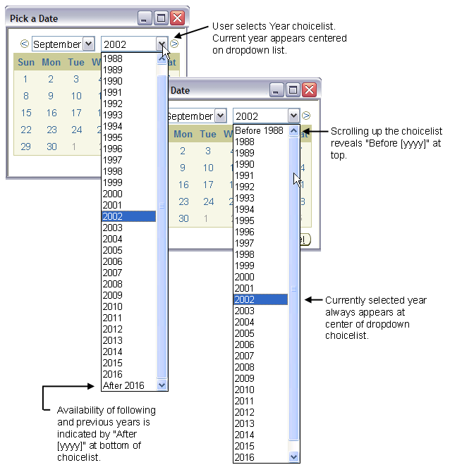 Date Picker - Large Date Spans